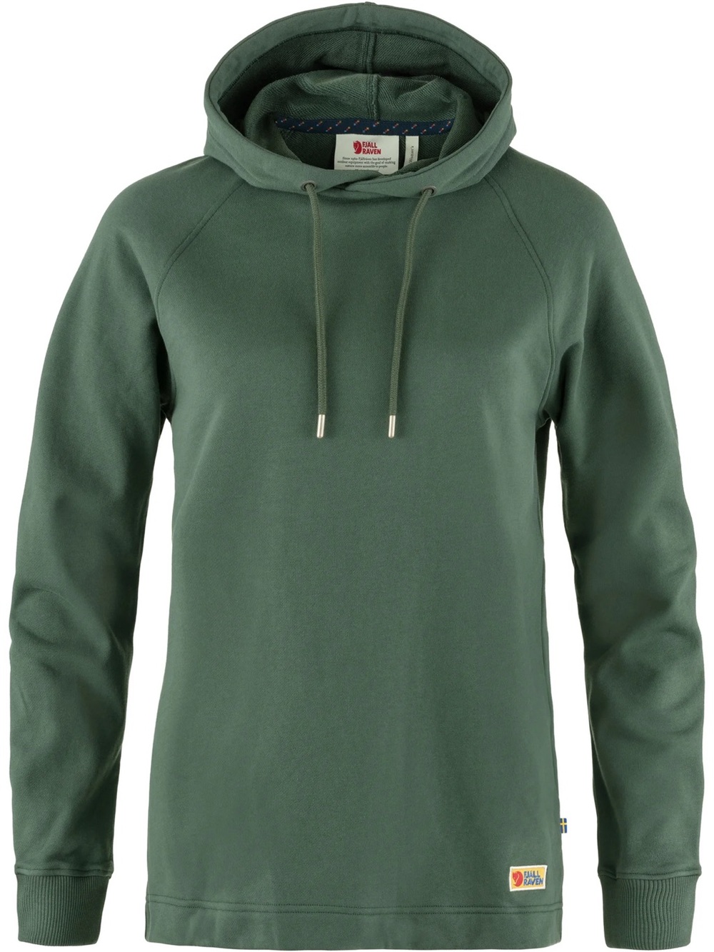 Fjallraven Vardag women’s green 100% organic cotton hoodie